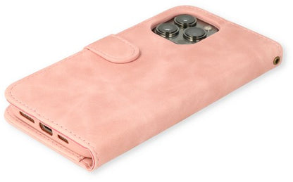 Apple iPhone 14 Plus Hoesje - Pale Pink - Luxe Bookcase met Rits