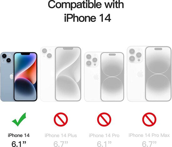 Apple iPhone 14 Hoesje - Bright Lila - Dunne Bookcase
