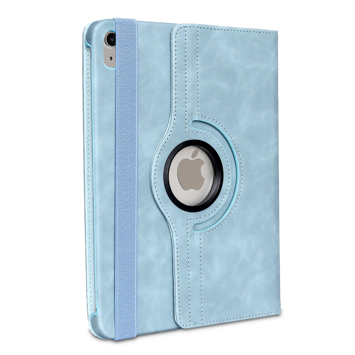iPad A16 Tablet Case - Aqua Blue - Rotating Folio Case