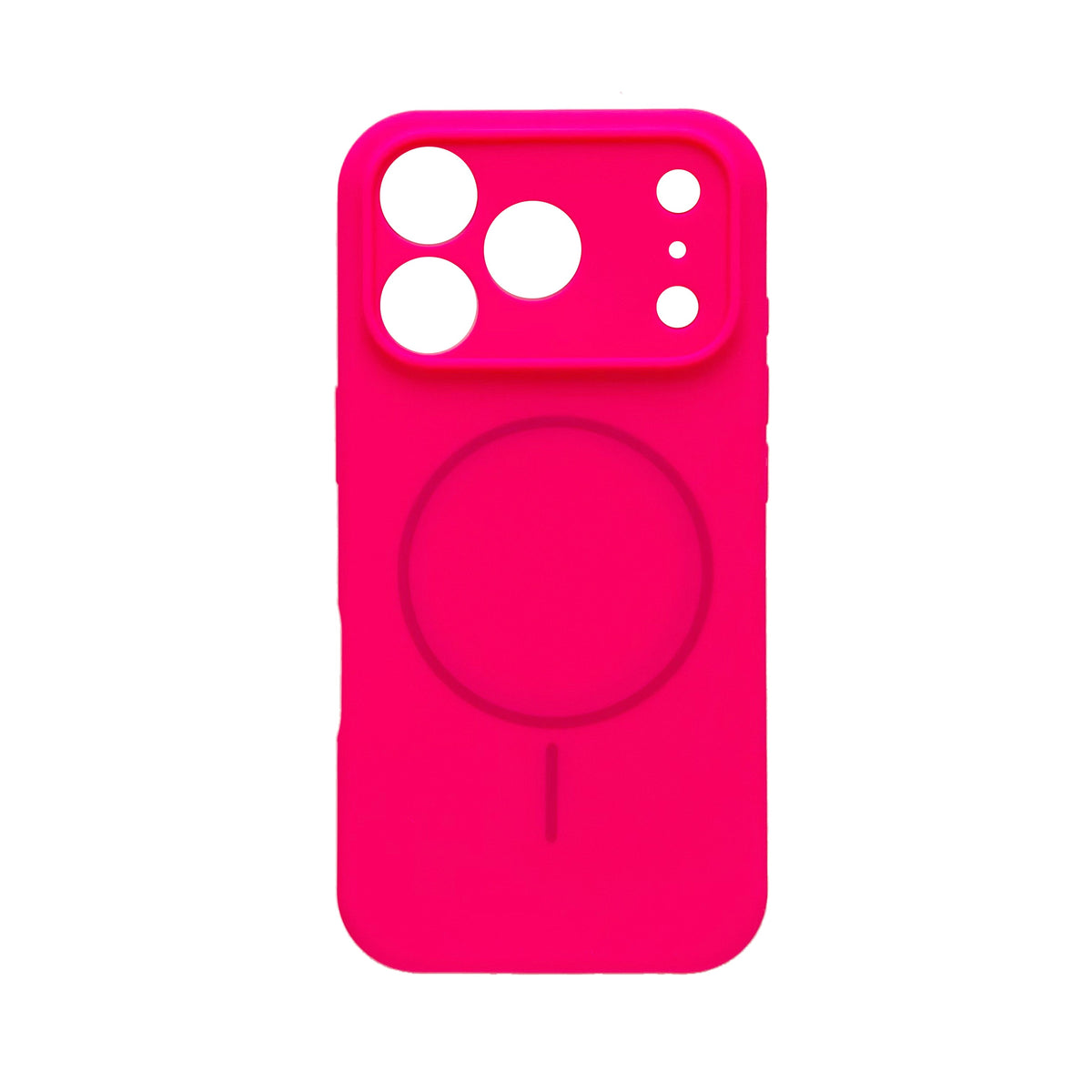 Apple iPhone 18 Pro Hoesje - Neon Roze - Zachte Liquid Siliconen MagSafe Back Cover