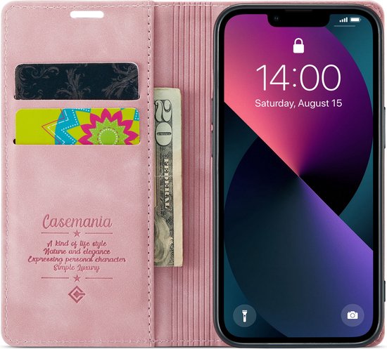 iPhone 13 Case - Pale Pink - Thin Wallet Case