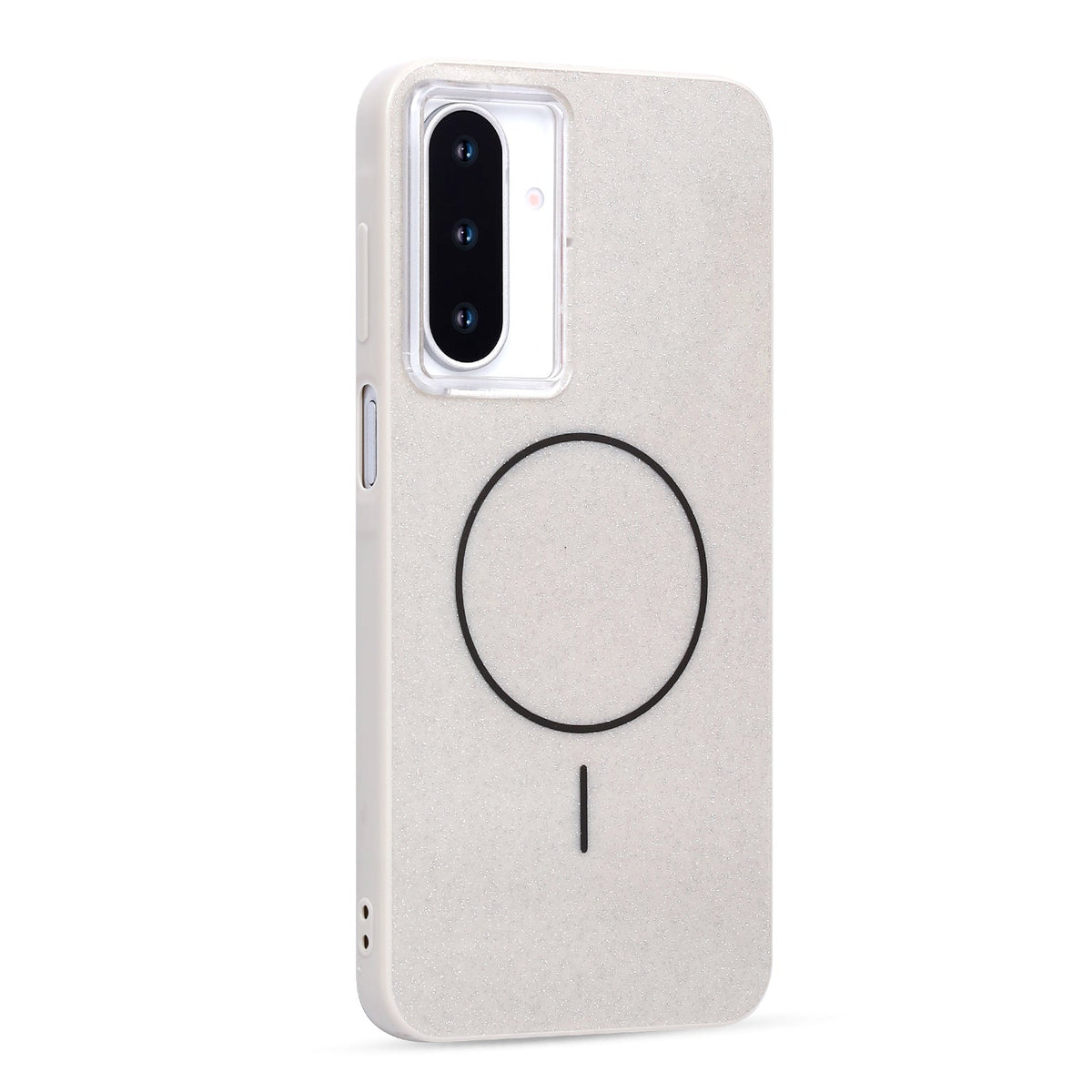 Coque Samsung Galaxy A17 - Gris - Étui arrière pailleté MagSafe