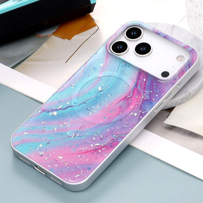 Apple iPhone 17 Pro Hoesje - Unicorn - Marmer Glitter MagSafe Back Cover