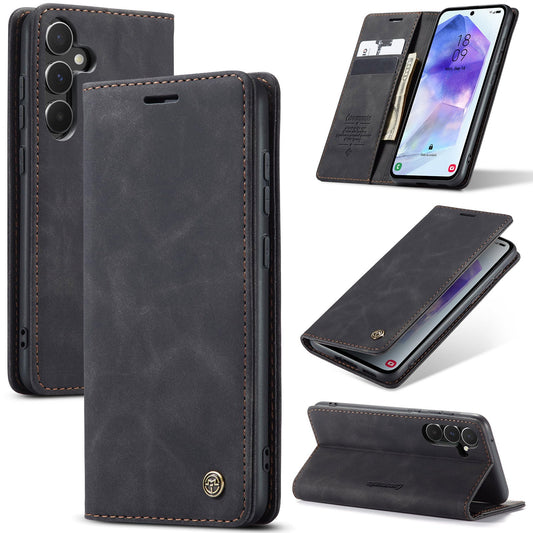 Samsung Galaxy S25 FE Hoesje - Charcoal Gray - Dunne Bookcase