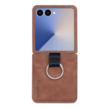 Samsung Galaxy Z Flip 7 Hülle - Sienna Brown - Backcover mit Kartenfach
