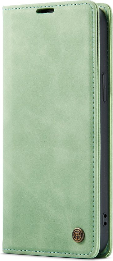 Apple iPhone 14 Hoesje - Pistache Green - Dunne Bookcase