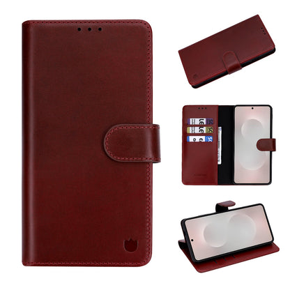 Samsung Galaxy S26 Ultra Hoesje - Burgundy Red - Echt Leren Bookcase