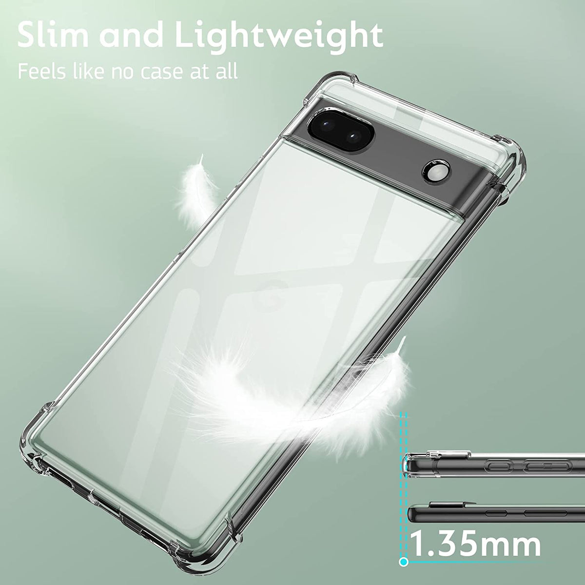 Google Pixel 6a Hoesje - Transparant - Anti-Shock Back Cover
