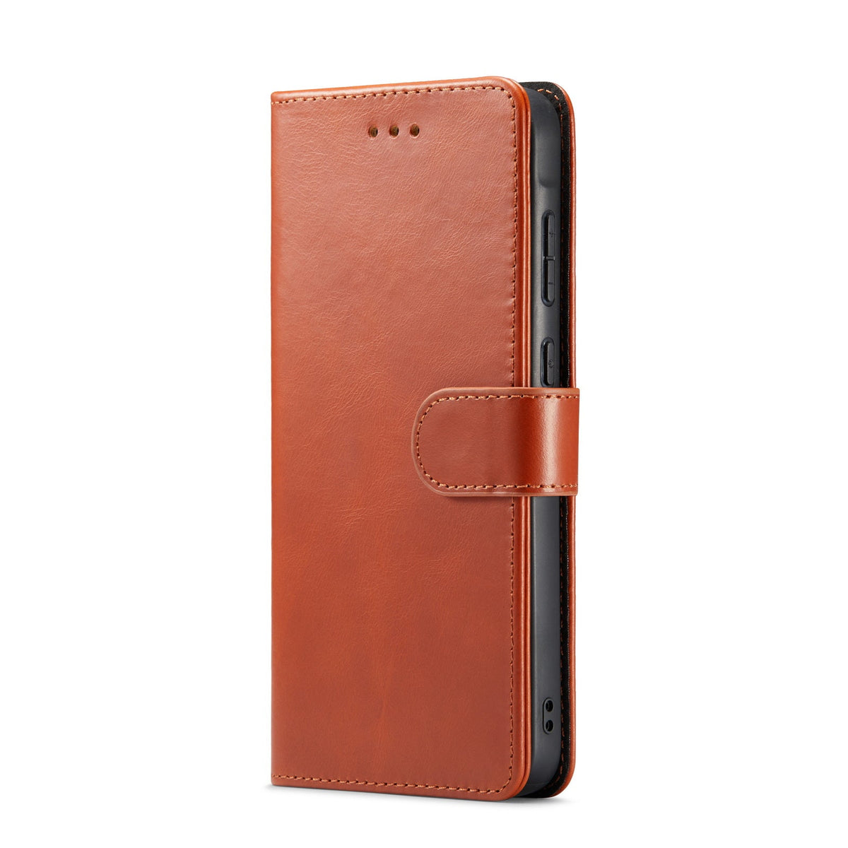 Samsung Galaxy A55 Hoesje - Sienna Brown - Echt Leren 2 in 1 Bookcase