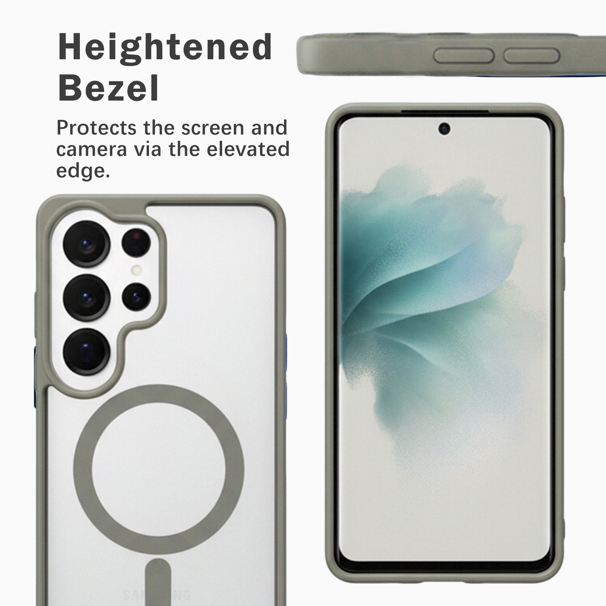 Samsung Galaxy S26 Case - Grey - Magnetic Bumper MagSafe Back Cover