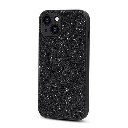 Apple iPhone 12 Hoesje - Zwart - Diamant Glitter Back Cover