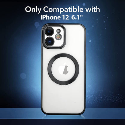 Apple iPhone 12 Hoesje - Zwart - Siliconen MagSafe Back Cover