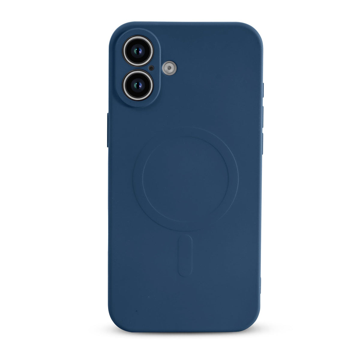 Apple iPhone 16 Plus Hoesje - Blauw - Liquid Siliconen MagSafe Back Cover met Magneetring