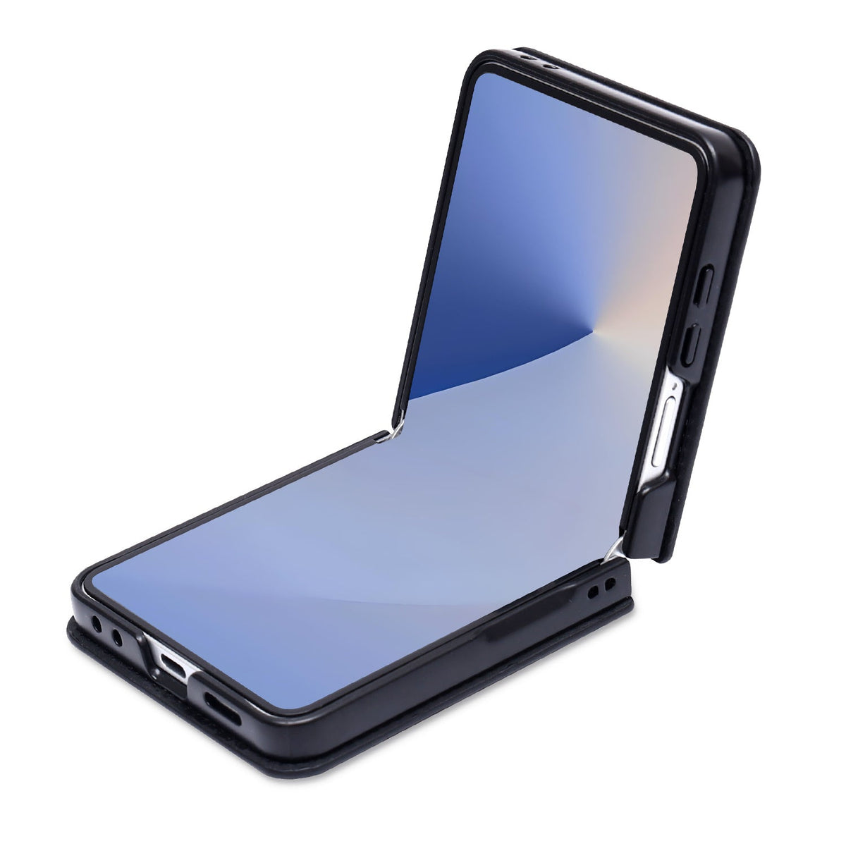 Samsung Galaxy Z Flip 7 Case - Charcoal Gray - Ring Kickstand Back Cover
