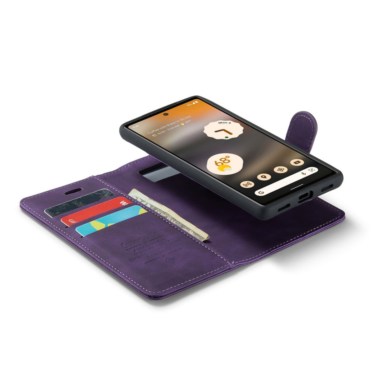 Google Pixel 6a Hoesje - Dark Purple - 2 in 1 Bookcase