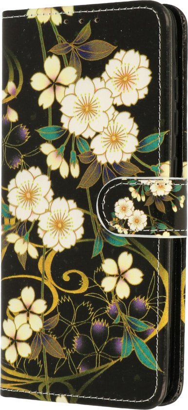 OPPO A57 Hoesje - Wilde Bloemen - Print Bookcase