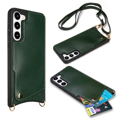 Samsung Galaxy S23 Hoesje - Groen - Back Cover met Pols Bandje