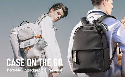 Apple AirPods Pro 2 / Pro Hoesje - Koffer Suit Case met Stickers - Zwart