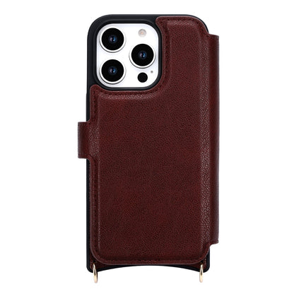 Apple iPhone 16 Pro Max Hoesje - Wijn Rood - CM Amsterdam Back Cover met Telefoonkoord