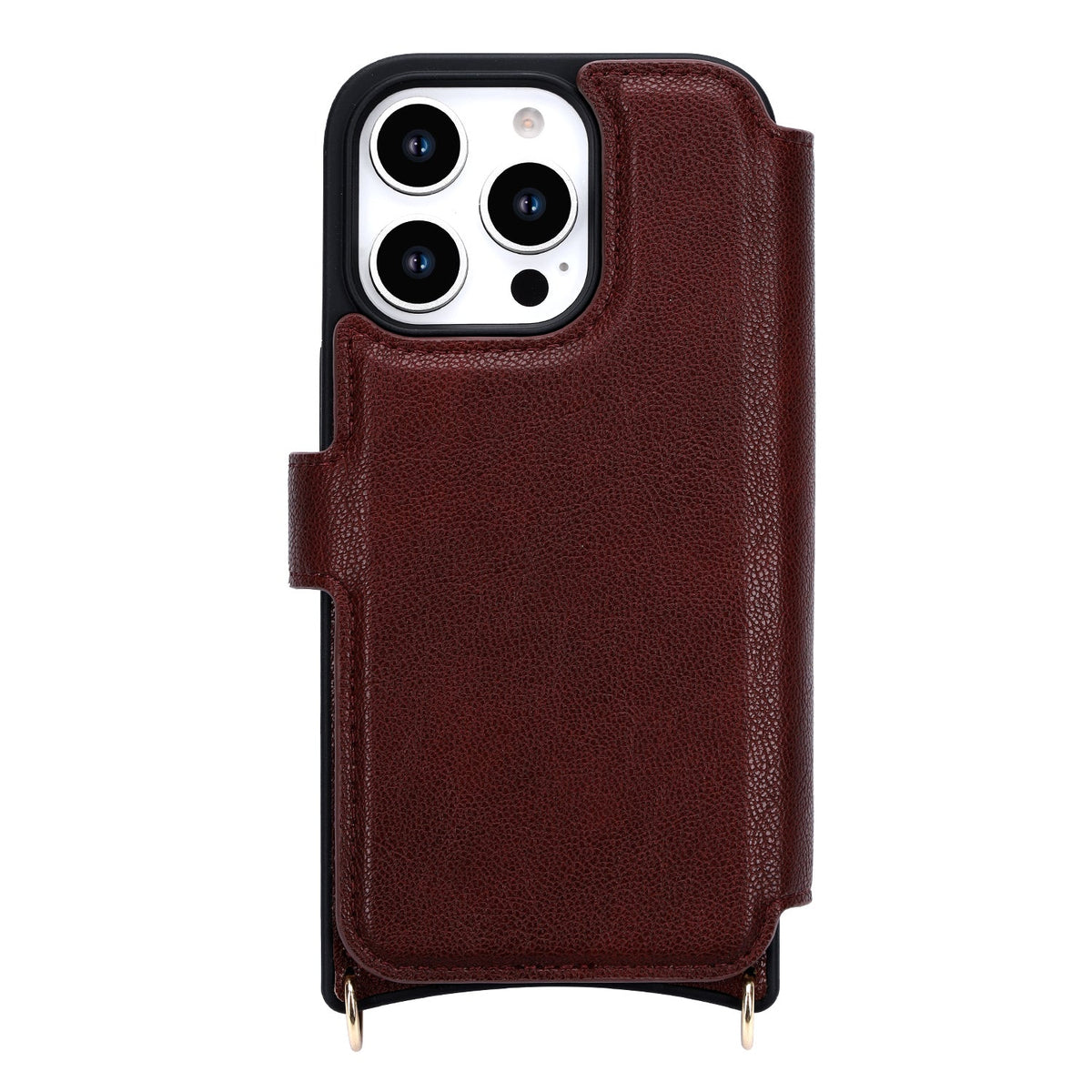 Apple iPhone 16 Pro Case - Wine Red - CM Amsterdam Back Cover with Phone Strap