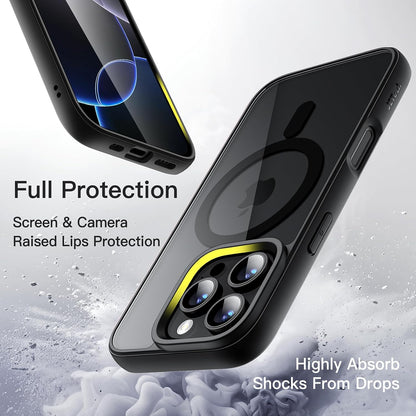 Apple iPhone 16 Pro Hoesje - Zwart - Bumper MagSafe Back Cover