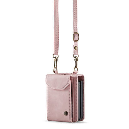 Samsung Galaxy Z Flip 7 Case - Pale Pink - Wallet Case with Phone Strap