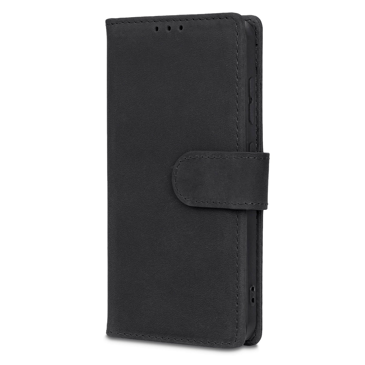 Samsung Galaxy S25 Hoesje - Charcoal Gray - Echt Leren Bookcase