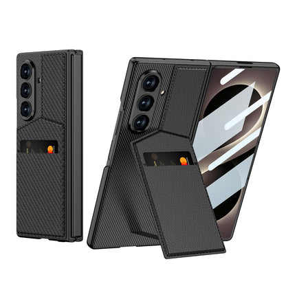 Samsung Galaxy Z Fold8 Ultra Hoesje - Blauw - Portemonnee Cover met Ingebouwde Screenprotector en Kickstand
