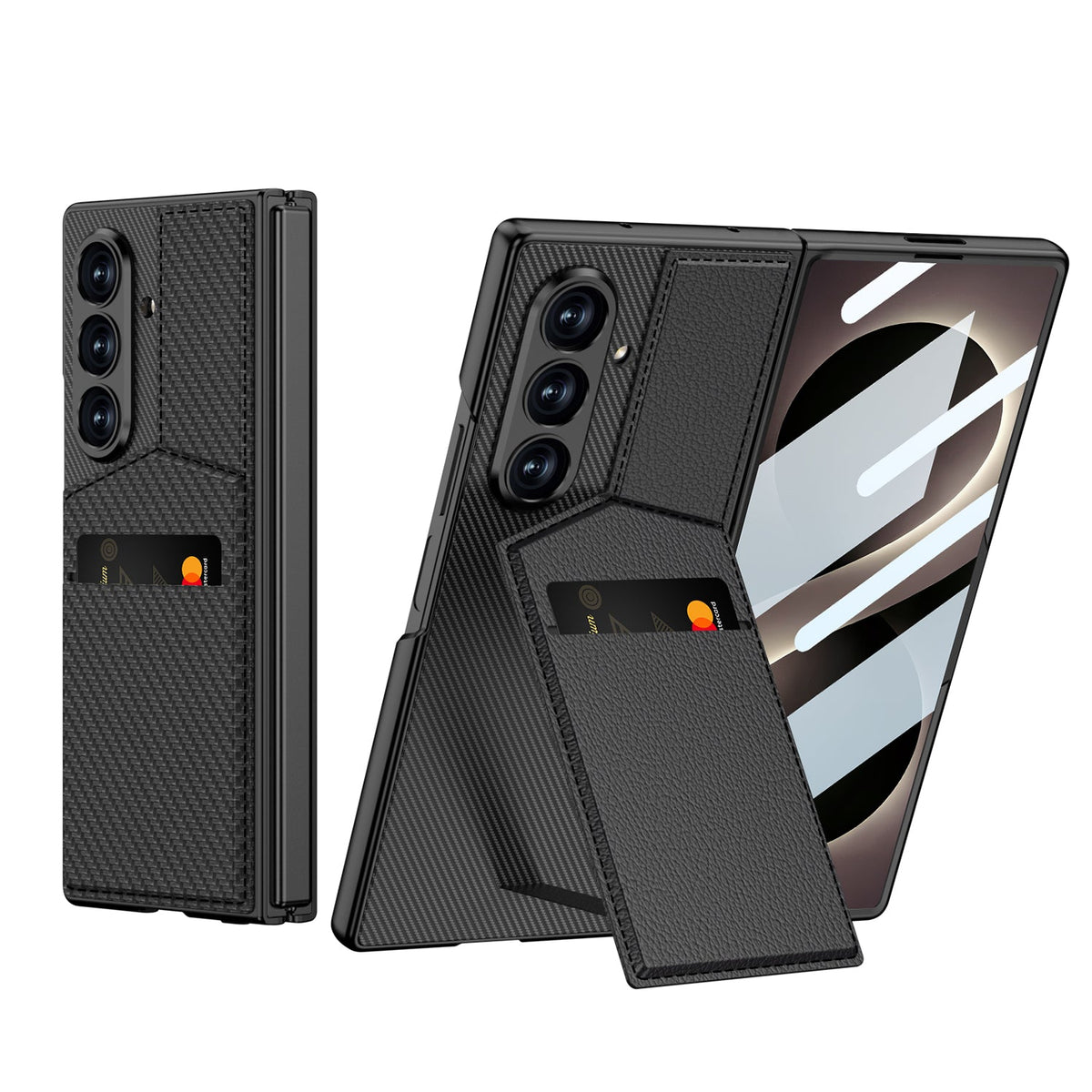 Samsung Galaxy Z Fold8 Ultra Hoesje - Wit - Portemonnee Cover met Ingebouwde Screenprotector en Kickstand