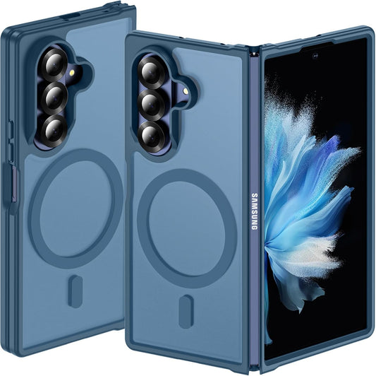 Samsung Galaxy Z Fold8 Ultra Hülle - Blau - Mattes Armor-MagSafe-Backcover