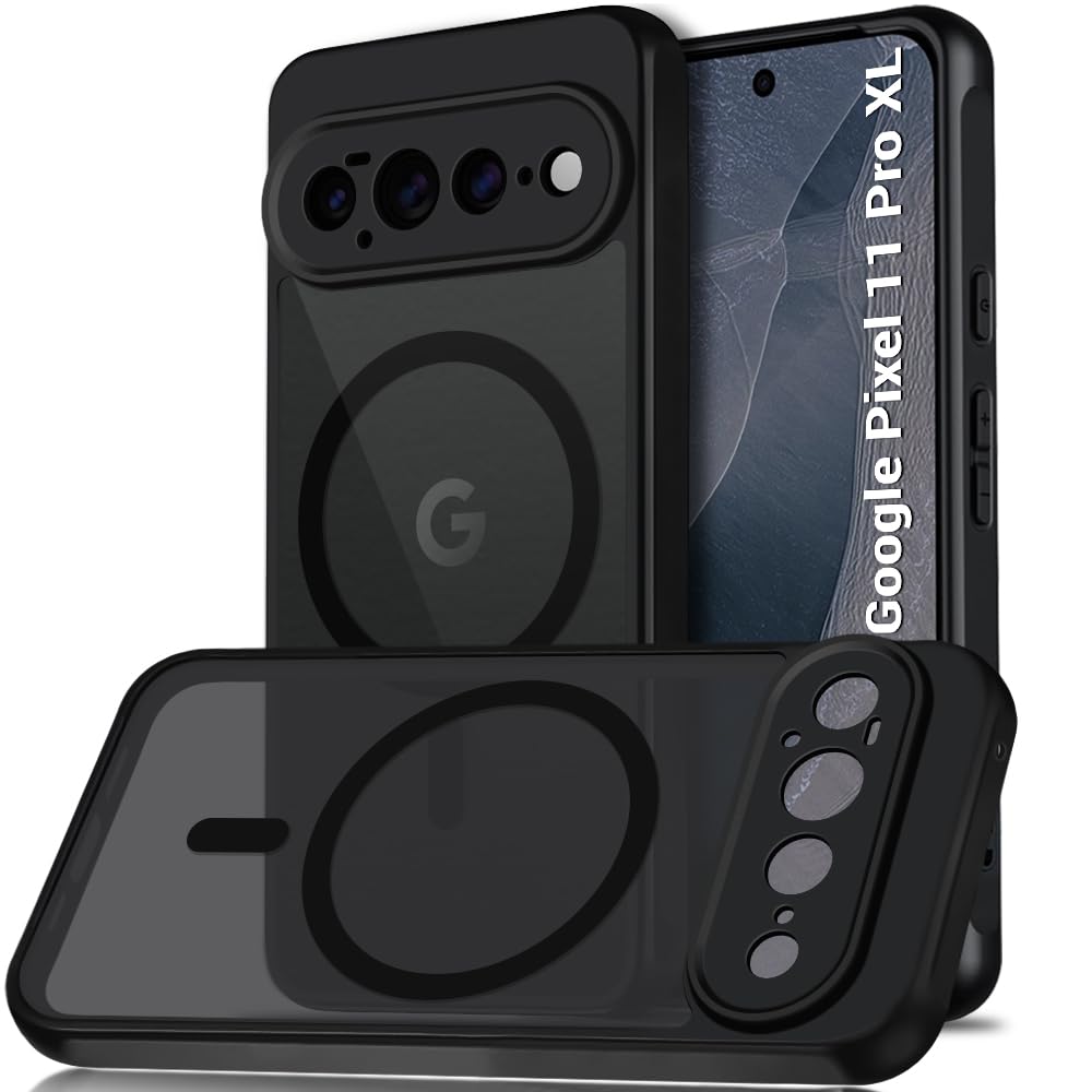 Google Pixel 11 Pro XL Hoesje - Zwart - Matte Armor MagSafe Back Cover