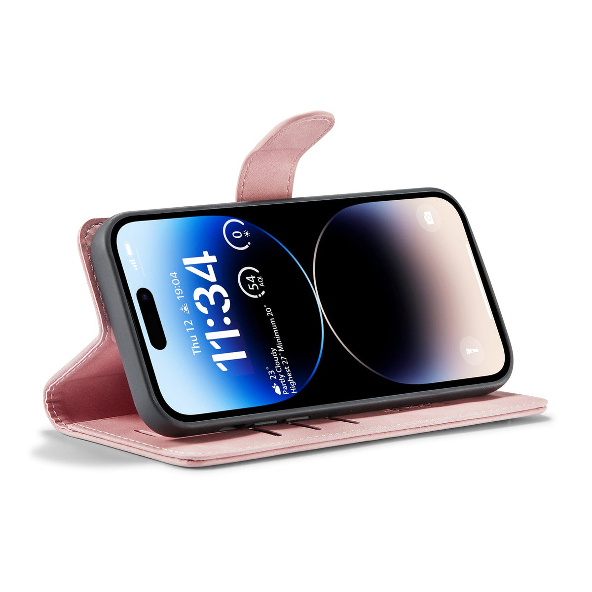 iPhone 15 Pro Hoesje - Pale Pink - 2 in 1 Bookcase