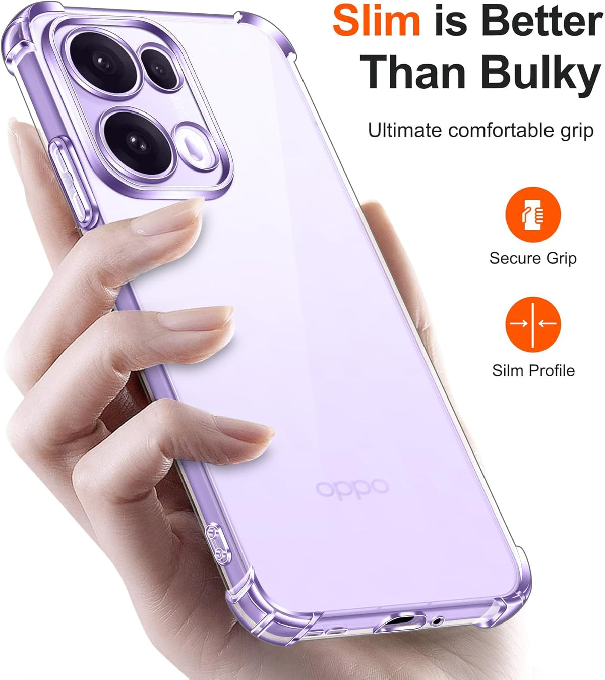 Oppo Reno 13 Pro Case - Clear - Shockproof Back Cover