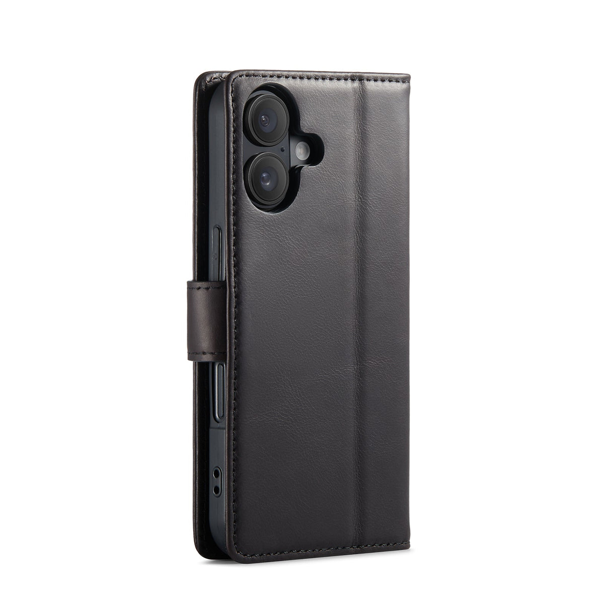 iPhone 16 Hoesje - Zwart - Leather Bookcase