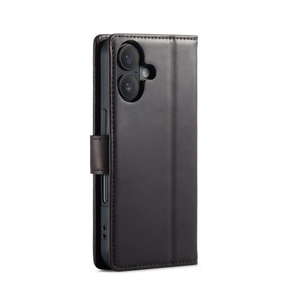 iPhone 16 Hoesje - Zwart - Leather Bookcase