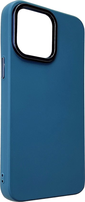 Apple iPhone 14 Pro Max Hoesje - Donker Blauw - Siliconen Back Cover