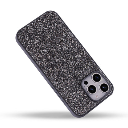Apple iPhone 16 Pro Hoesje - Zilver - Diamant Glitter Back Cover