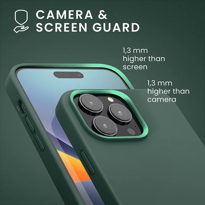 Apple iPhone 14 Pro Case - Green - Liquid Silicone Back Cover