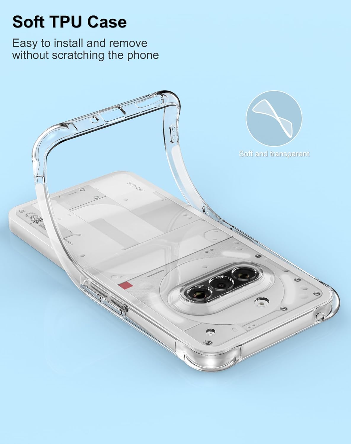 Nothing Phone 3a Hoesje - Transparant - Anti-Shock Back Cover