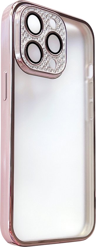 Apple iPhone 14 Pro Hoesje - Rosegoud - Bumper Back Cover