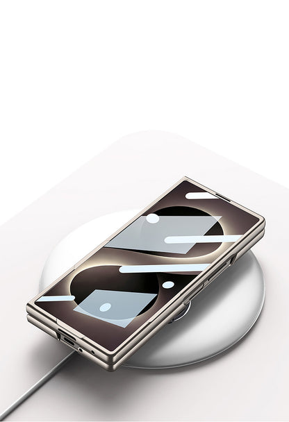 Samsung Galaxy Z Fold8 Ultra Hoesje - Donker Blauw - Cover met Handstrap, Ring Houder en Ingebouwde Screenprotector