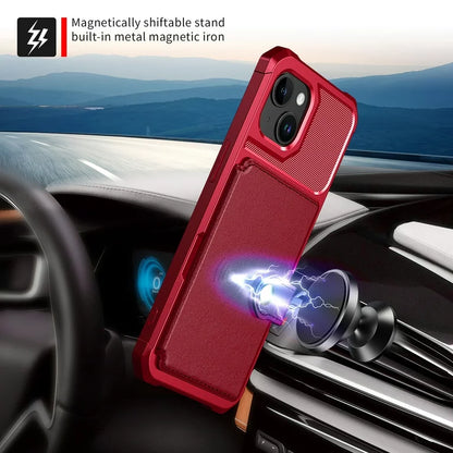 Apple iPhone 15 Case - Red - Back Cover with Card Holder