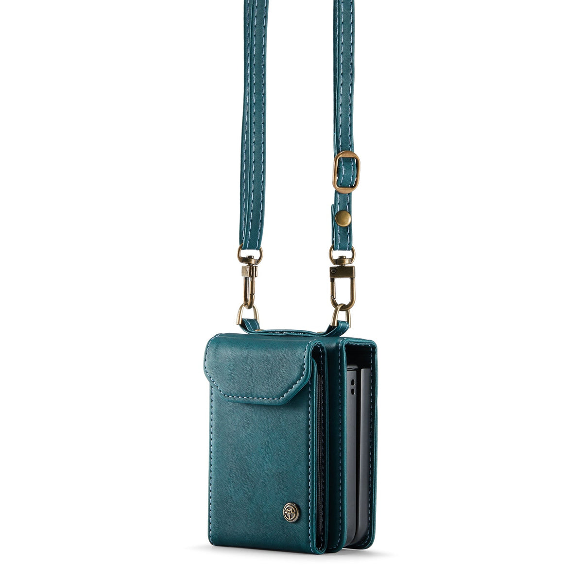 Samsung Galaxy Z Flip 7 Hoesje - Emerald Green - Portemonnee Bookcase met Telefoonkoord