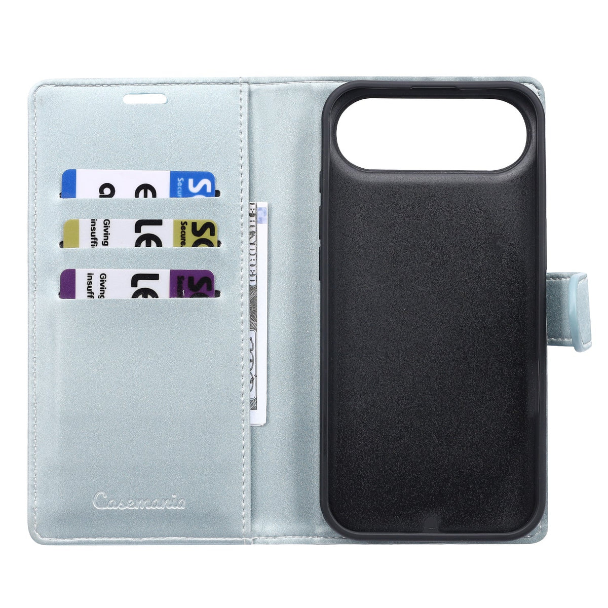 Apple iPhone Air Case - Baby Blue - 2-in-1 Velvet Wallet Case