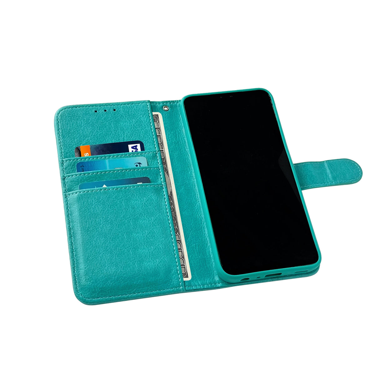 Apple iPhone 16e Hoesje - Turquoise - Bookcase