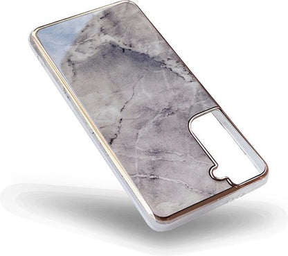 Samsung Galaxy S23 Hoesje - Steen - Siliconen Marmer Back Cover
