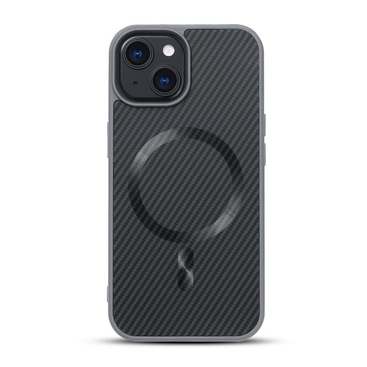 Coque Apple iPhone 15 Plus - Gris - Coque arrière Carbone MagSafe