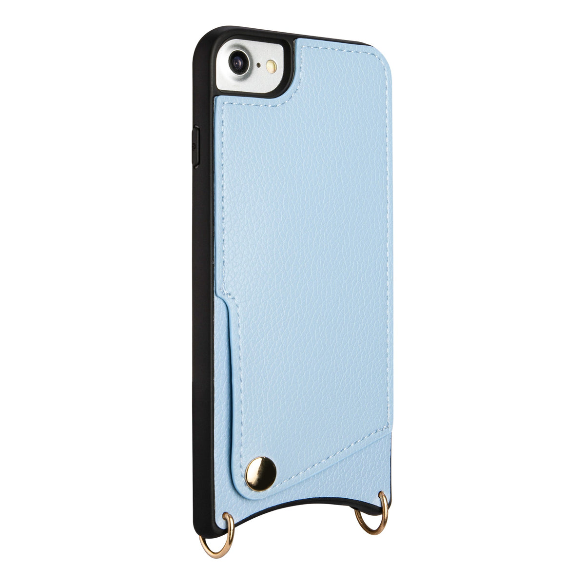 Apple iPhone SE (2022) Hoesje - Blauw - Back Cover met Pols Bandje en Telefoonkoord