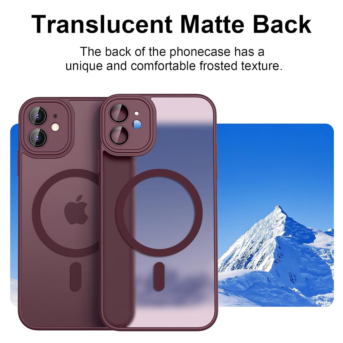Apple iPhone 11 Hoesje - Bordeaux Rood - Matte Armor MagSafe Back Cover