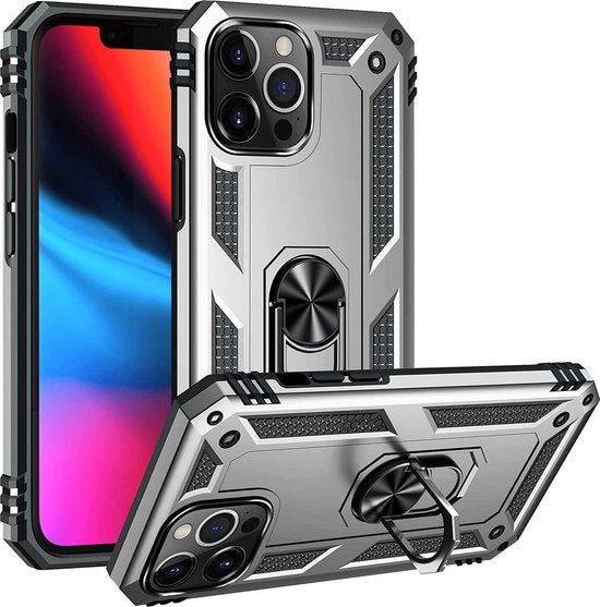 Apple iPhone 13 Pro Case - Grey - Armor Kickstand Back Cover